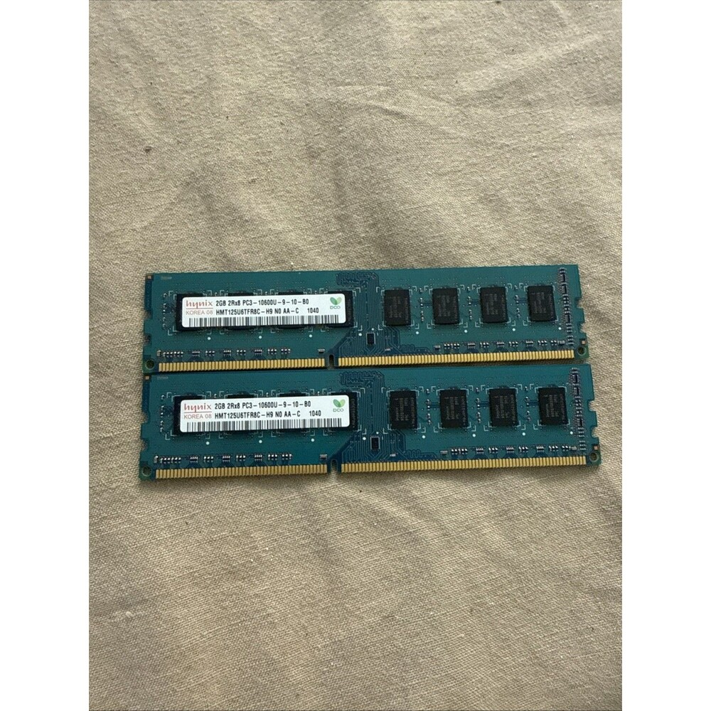 Lot x2 Hynix 2GB  2Rx8 PC3-10600U HMT351U6BFR8C-H9 RAM